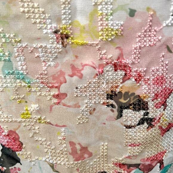 Hemant & Nandita designer One Shoulder Mini Dress  cocktail floral large - Picture 4 of 6